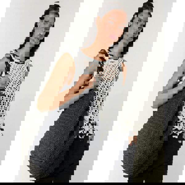 Blue Vanilla Flower Crochet Sleeveless Top