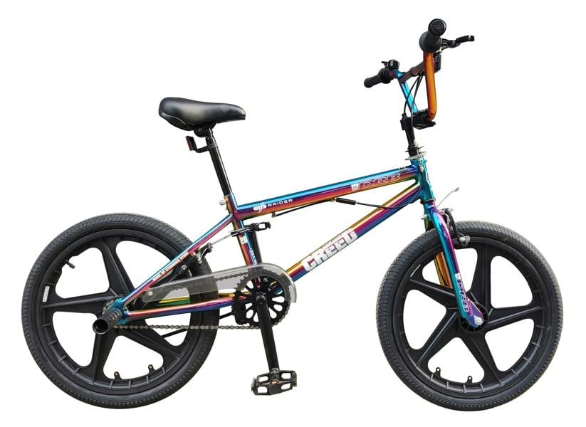 Dallingridge DRB Creed MAG 20In Freestyle BMX,  2x Stunt Pegs - Neo Chrome Jet Fuel