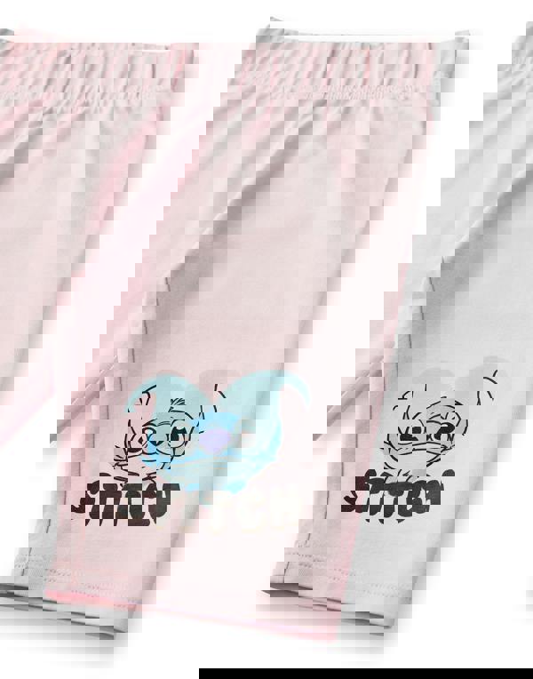 Disney Girls Multicoloured Stitch Character T-Shirt and Shorts Set