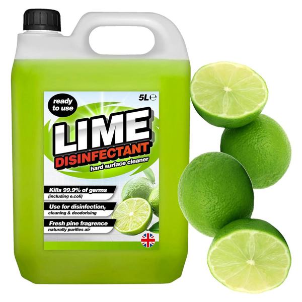 1 x 5L Lime Disinfectant Ready To Use Powerful Multi-Purpose Cleaner For Kitchens & Toilets