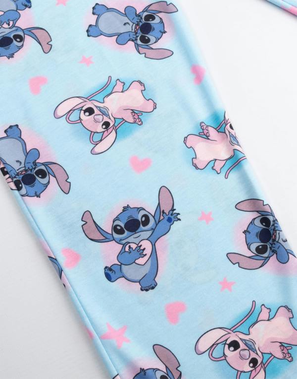 Vanilla Underground Disney Lilo & Stitch Girls Blue Character Long Sleeve Long Leg Pyjama Set