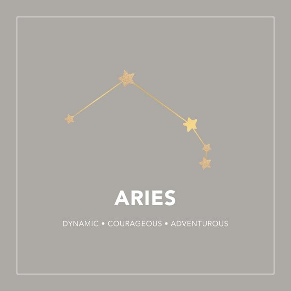 Gold Trip Aries Zodiac Constellation Necklace