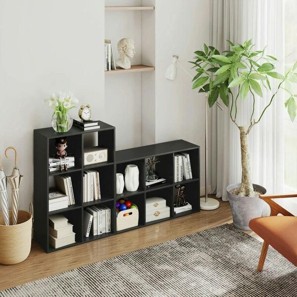 6-Cube Bookshelf - Black