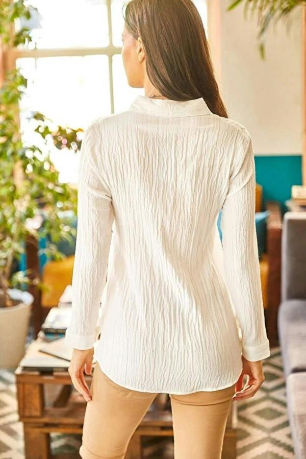 Hoxton Gal Jacquard Textured Woven Shirt