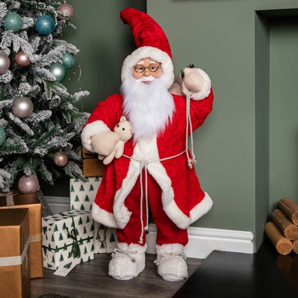Samuel Alexander 80cm Red Standing Mega Papa Noel Santa Claus Indoor Decoration