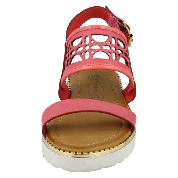 Spot On Girls Spot On Cut Out Ankle Strap Low Mules