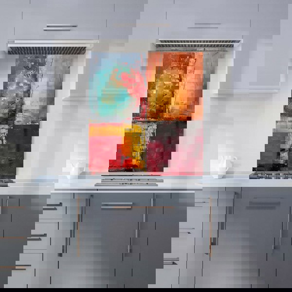Warren Reed - Designer Quadrant Fusion: Colours In Conflict Kitchen Splashback