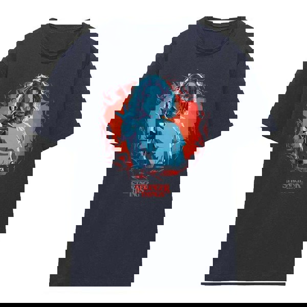 Stranger Things Womens Reach Out Eleven T-Shirt - Deep Navy