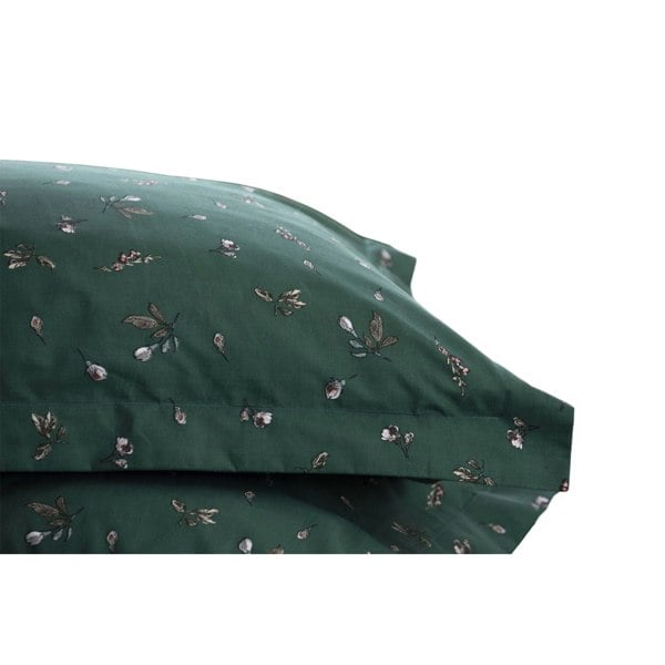 Belledorm Aiyla Oxford Pillowcase (Pack of 2) - Bottle Green