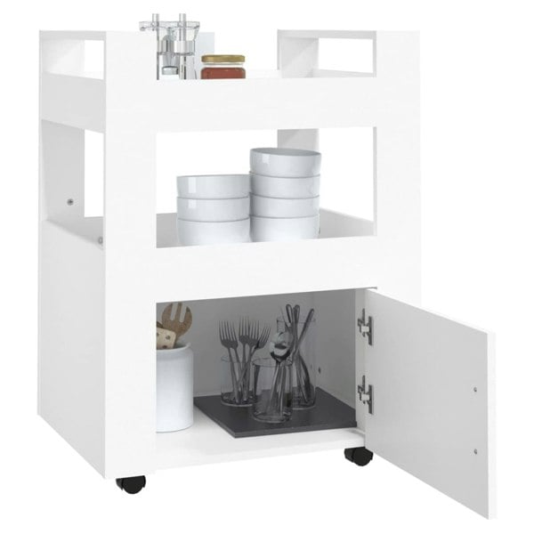 Berkfield Kitchen Trolley White 60x45x80 cm Engineered Wood