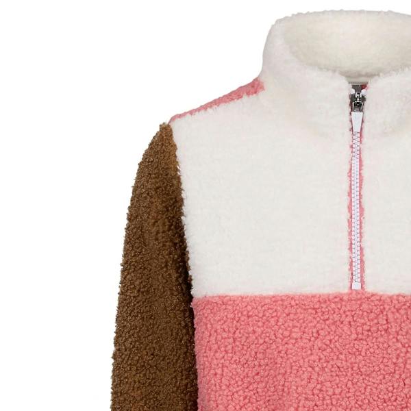 Trespass Childrens/Kids Mitta Colour Block Fleece Top - Peach Pink - 