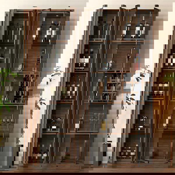 Detail view of Dory Wine Cabinet, Solid Wood, More Sizes with outdoor kitchen cabinets