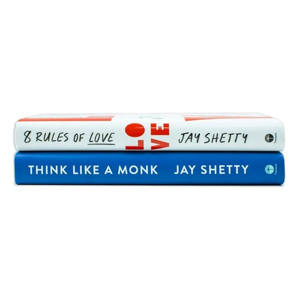 Jay Shetty Collection 2 Books Set (8 Rules of Love [Hardcover], Think Like a Monk [Hardcover])