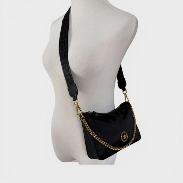 Versace Hobo Bag Medusa Logo Black