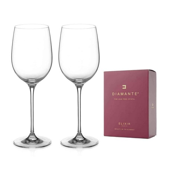 Diamante Moda Crystal Red Wine Glasses - Set of 2