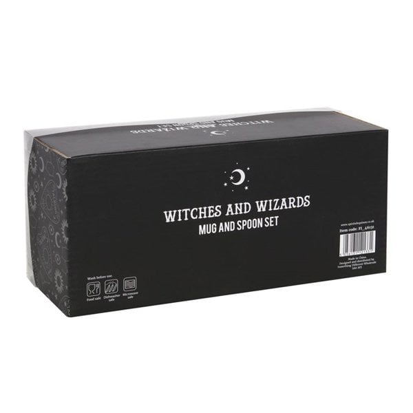 Serano Witch and Wizard Couples Mug and Spoon Set