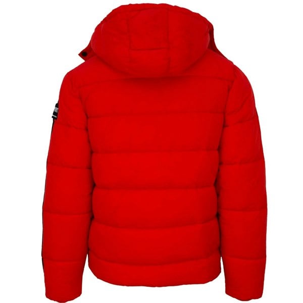 Plein Sport Padded Small Circular Logo Jacket - Red