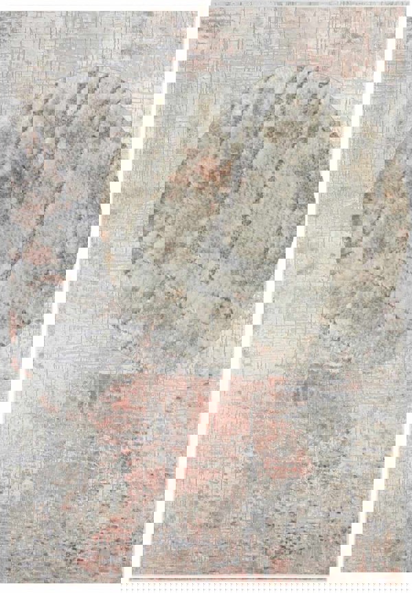 Short-Pile Design Orange Rug – Modern Abstract