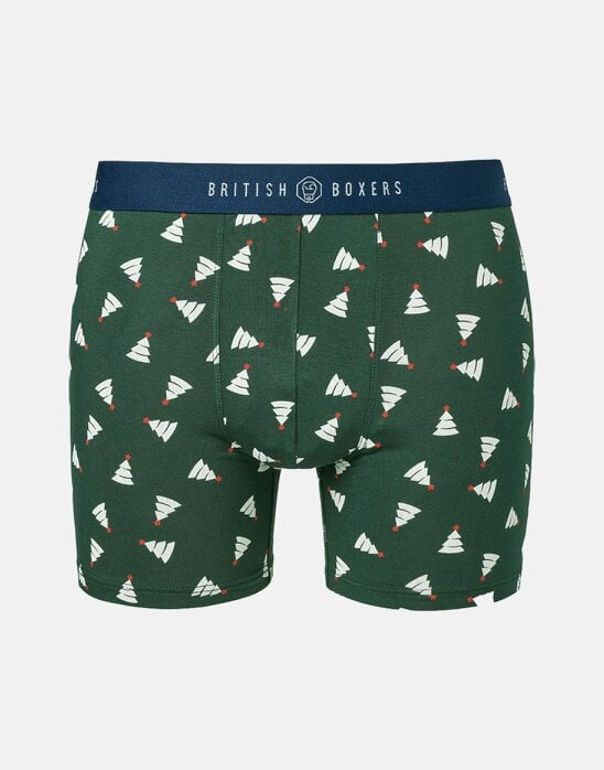 British Boxers Multipack! 4 Pairs of Men's Bamboo Stretch Trunks – Evergreen