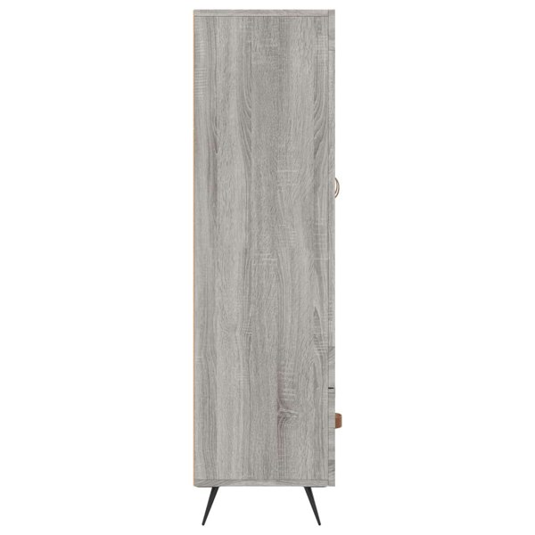 Berkfield Highboard Grey Sonoma 69.5x31x115 cm Engineered Wood