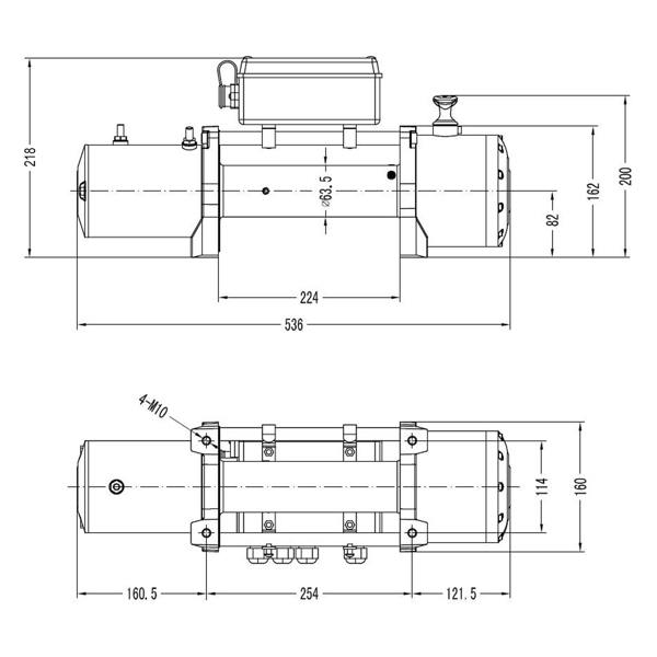 Winchmax 13,500lb (6,123kg) 12V Electric Winch 26m x 95mm Steel Rope