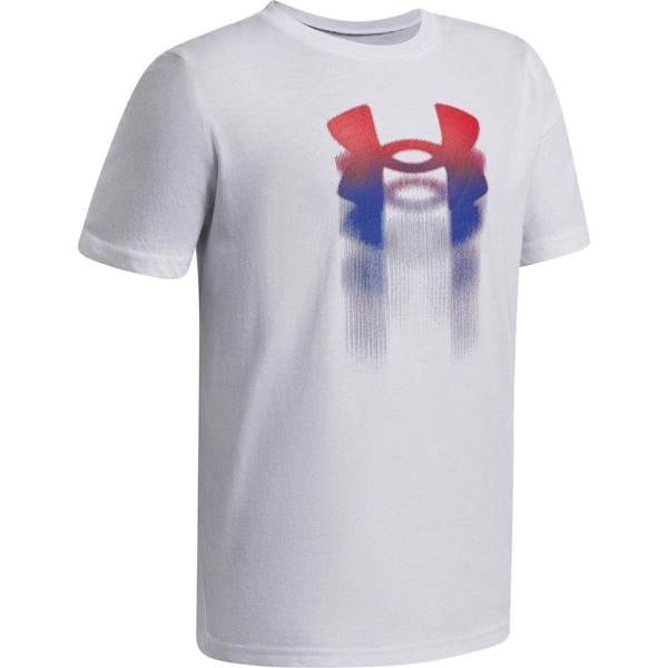 Under Armour Childrens/Kids Blur Logo T-Shirt - White/Red - 