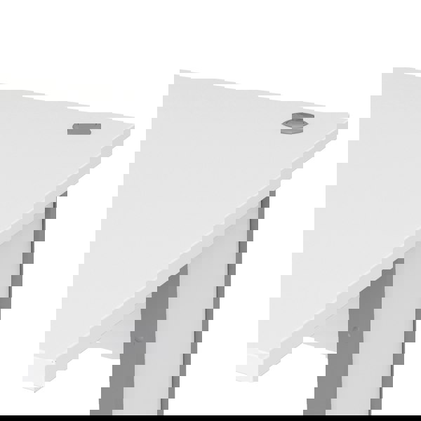 Furniture To Go Prima Desk 120 cm in White with Silver grey steel legs