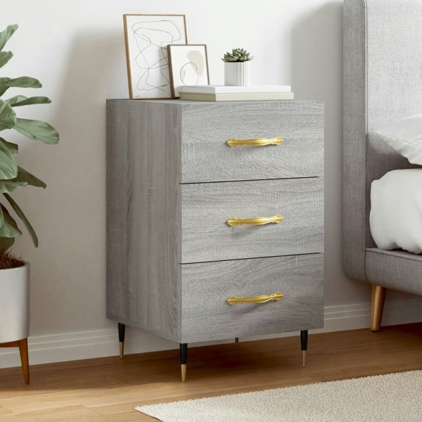 Berkfield Bedside Cabinet Grey Sonoma 40x40x66 cm Engineered Wood