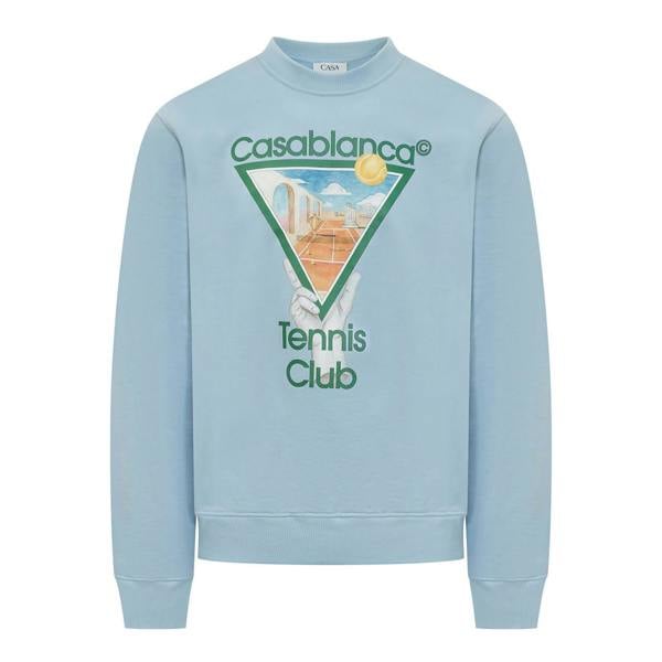 Casablanca Printed Sweatshirt   in  Blue