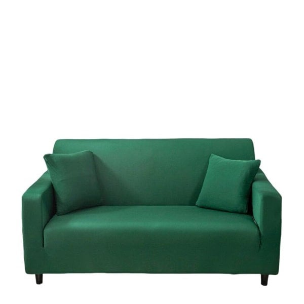 Anyhouz Anyseat 3 Seater Sofa Cover Plain Green Style and Protection For Living Room Sofa Chair Elastic Stretchable Slipcover