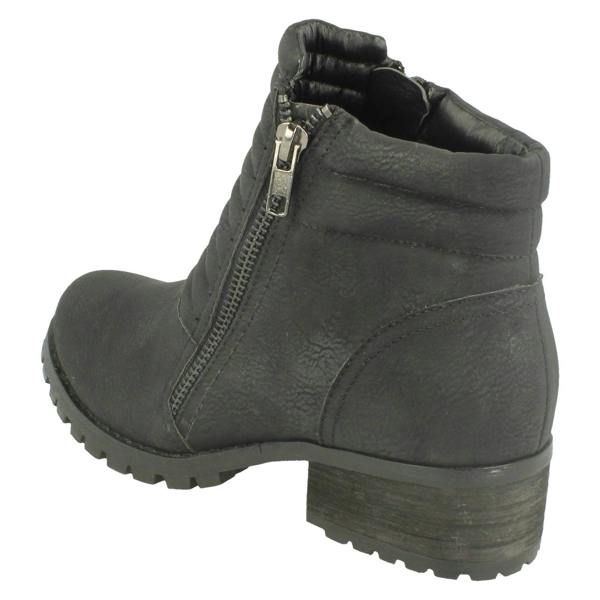 Spot On Ladies Spot On Chunky Ankle Boots
