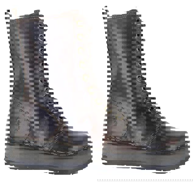 Fly London Rami Womens Zip Up Military Lace Up Style Ankle Boots