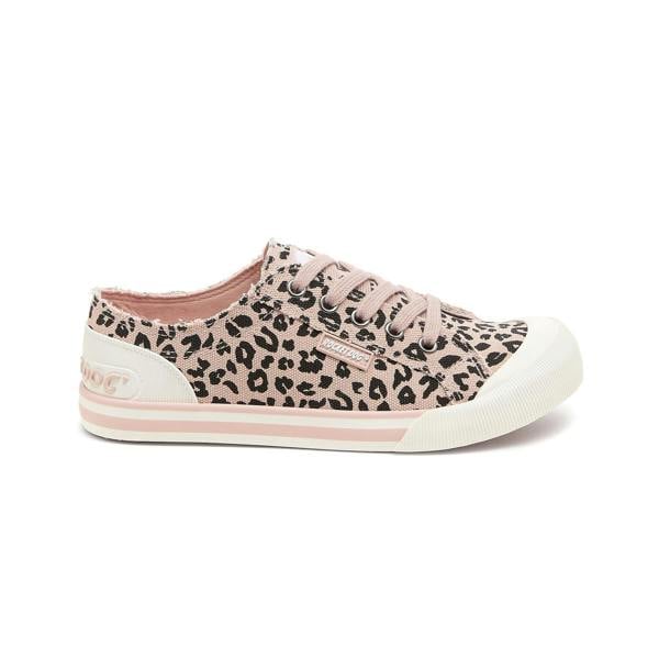 Rocket Dog Rocket Dog JAZZIN LEON LEOPARD Womens Casual Trainers Light Pink