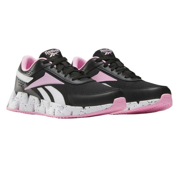 Reebok Childrens/Kids Dynamica 2.0 Zig Zag Trainers - Black/Pink