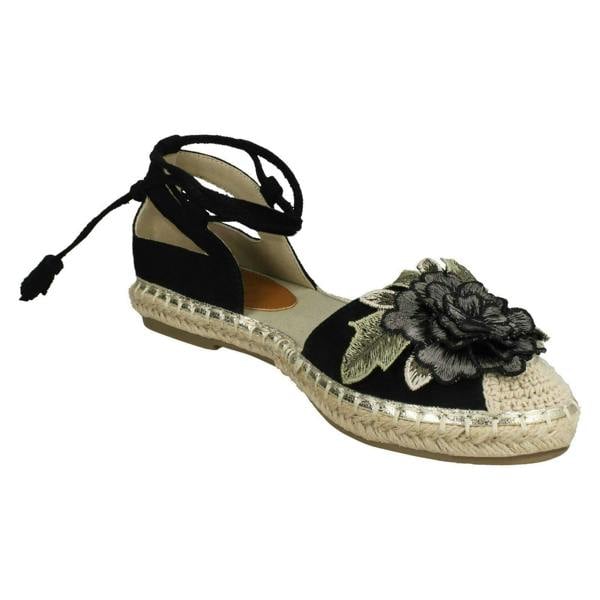 Spot On Ladies Spot On Ankle Tie Up Espadrilles F2263