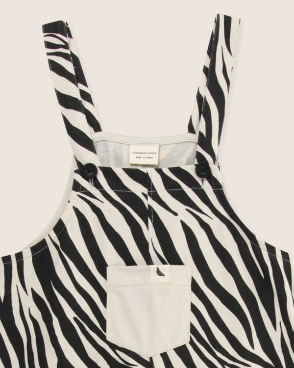 Organic cotton Multicolour Zebra Streak Print Dungarees - image 4