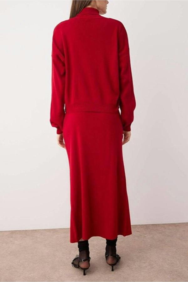 WOVCOR 2-Piece Knit Turtleneck Sweater & Skirt Set