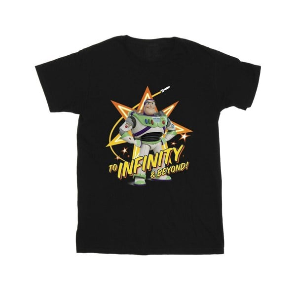 Disney Girls Toy Story Buzz To Infinity Cotton T-Shirt - Black