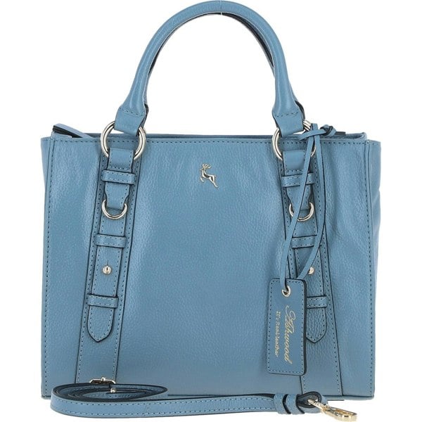 Ashwood Real Leather Handbag with Adjustable Crossbody Strap 2 Tone Tan