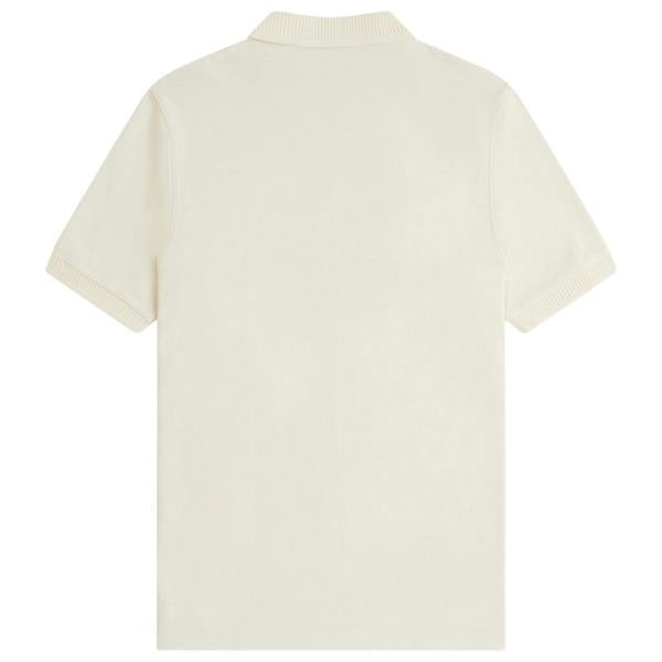 Fred Perry Ribbed Collar Crepe Pique Polo Shirt