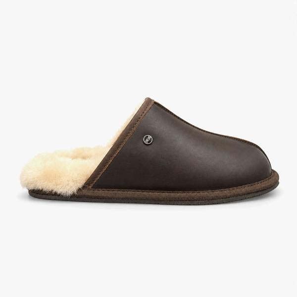HOS Sheepskin EDWIN Mules   in  Brown