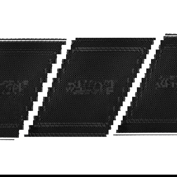JVL Alvaro Welcome Scraper Rubber Pin Doormat, 45x75cm, Black