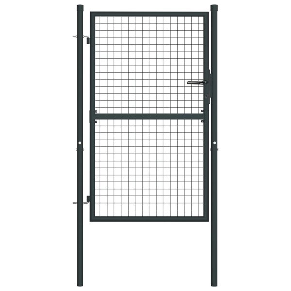 Berkfield Mesh Garden Gate Galvanised Steel 100x175 cm Grey