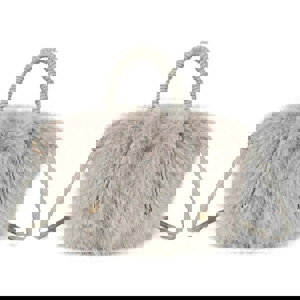 Love EMVY Teddy Grab Shoulder Bag with Silver Sparkle