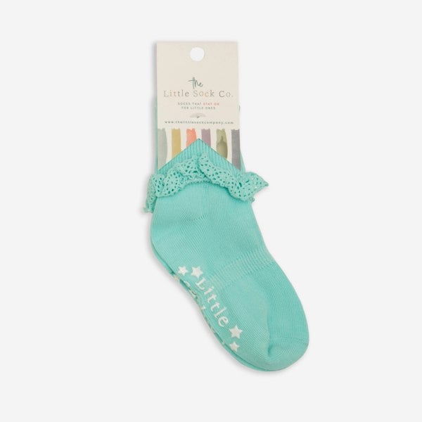 Little Sock Co. Gift Box of Socks - 3 Pairs of Frilly Non-Slip Stay-on Socks