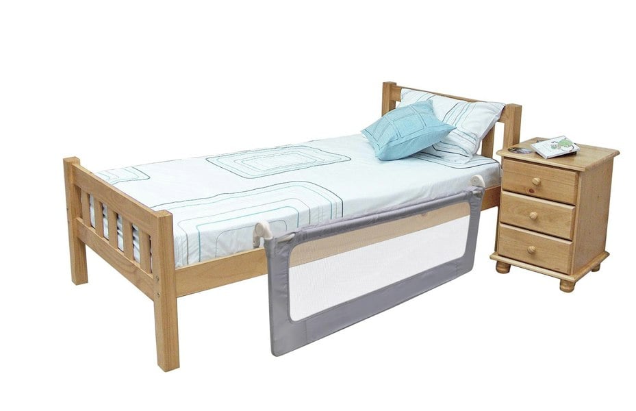 Safetots Extra Tall Bed Rail, Grey 140cm Wide x 60cm Tall, Toddler Bed Guard For Safety