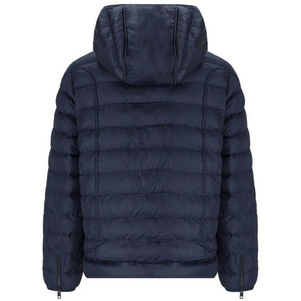 Diesel Plain Navy Blue Padded Hooded Jacket S