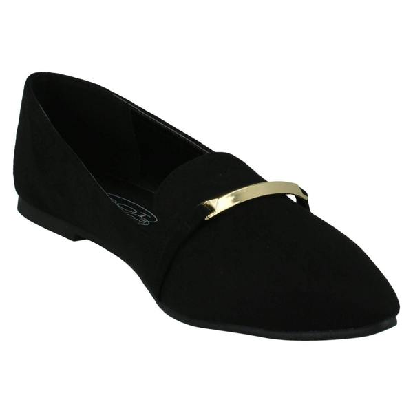 Spot On Ladies Spot On Pointed Toe Ballerina Shoes F80547