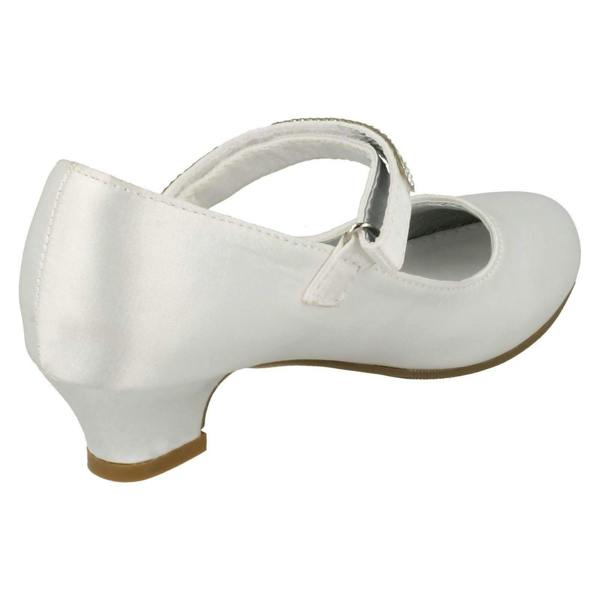 Spot On Girls Spot On Mid Heel Diamante Strap Shoes