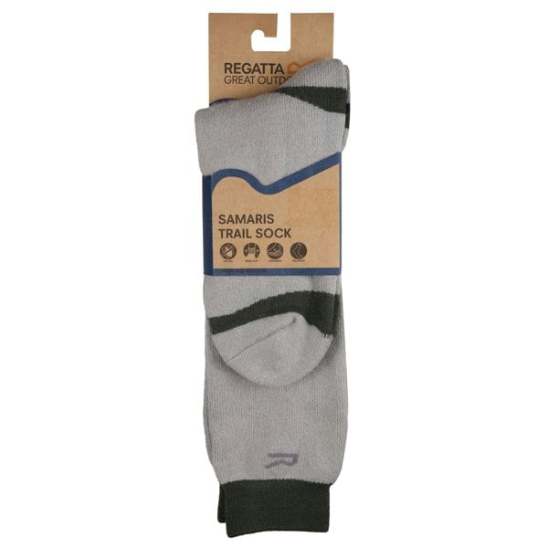 Regatta Great Outdoors Men's Two Tone Wellington Boot Socks (1 Pair) - Dark Steel